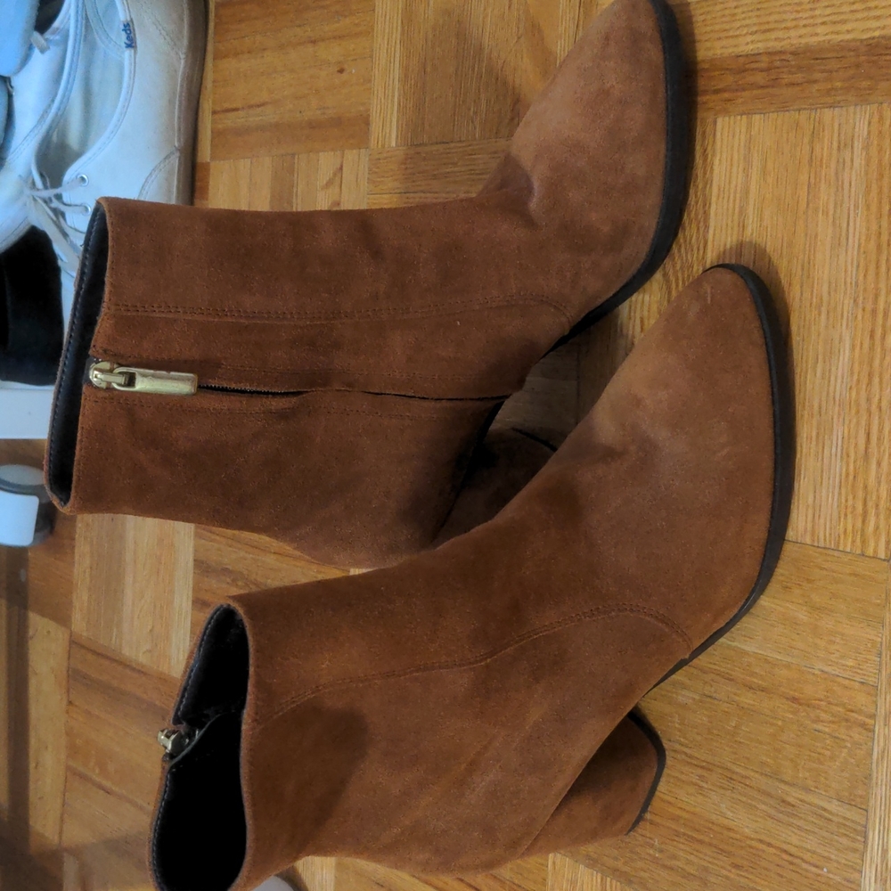 Brown Suede Ankle Boots